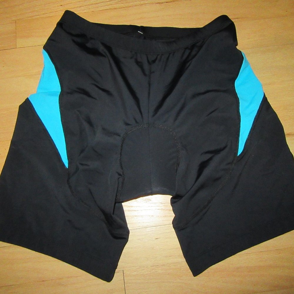 WOMEN'S NWT BEROY CYCLING SHORTS/SIZE XL/BLACK + BLUE